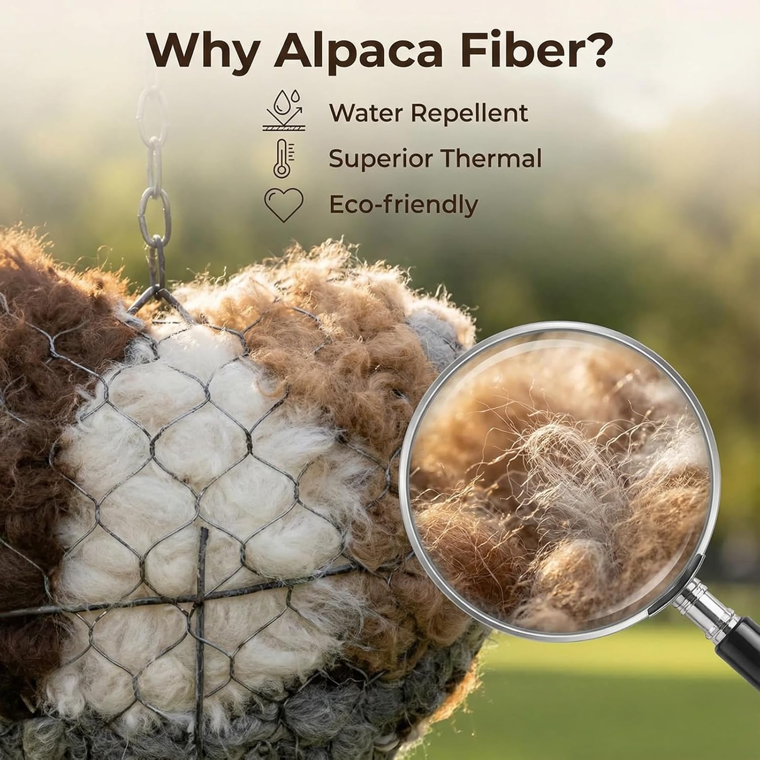 Handmade Alpaca Fiber Bird Nesting Heart, Handcrafted Unique Shape, Alpaca Fiber Bird Material Shelter, Wool Nesting Supply, Garden Art Birdhouse for Outdoor Garden Yard Farm (3)