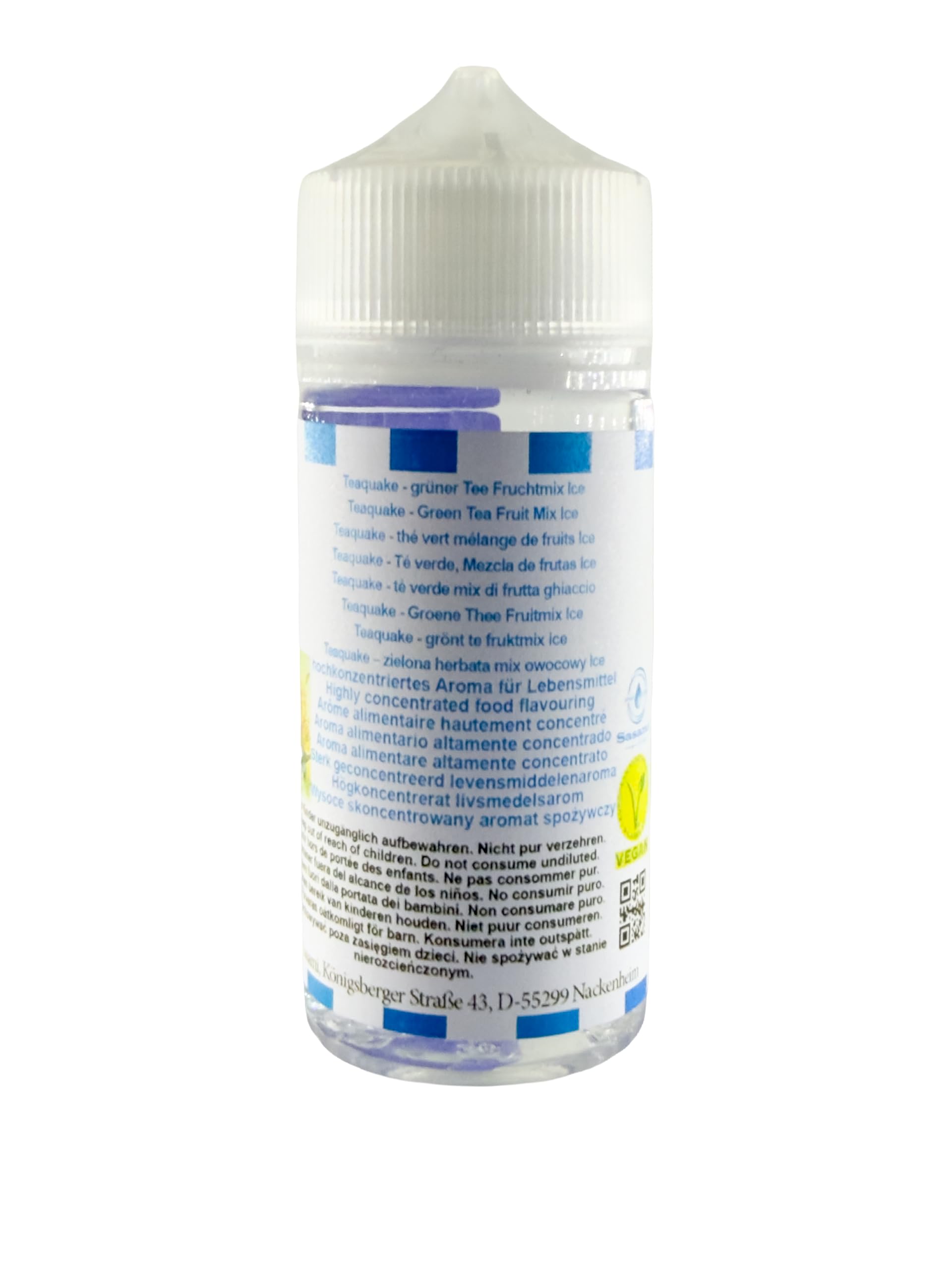 Teaquake – zielona herbata mix owocowy Ice aromat koncentrat – Wegański – Sasami – 100ml