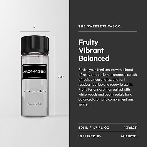 Miniatura 301 de Aroma360 Dream On - Mezcla de aceites aromáticos – 16.9 fl oz – Aceite difusor de aromaterapia perfumado con té blanco sereno, aloe vera curativo