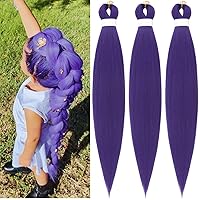 Vista 95 de Cabello trenzado para niños preestirado de 16 pulgadas, color negro, Yaki ez, trenzado para niños, trenzas sin nudos