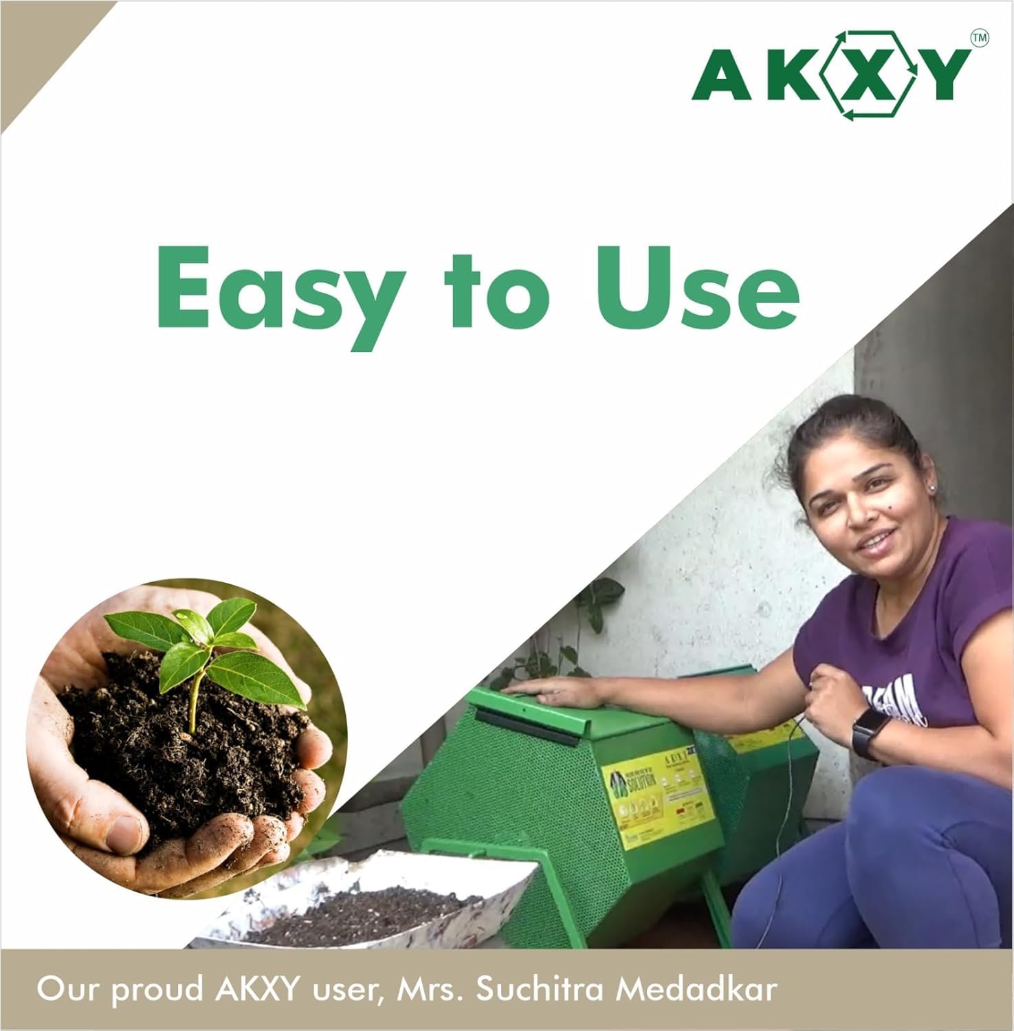 AKXY Home Composter - Turn Waste to Compost -5