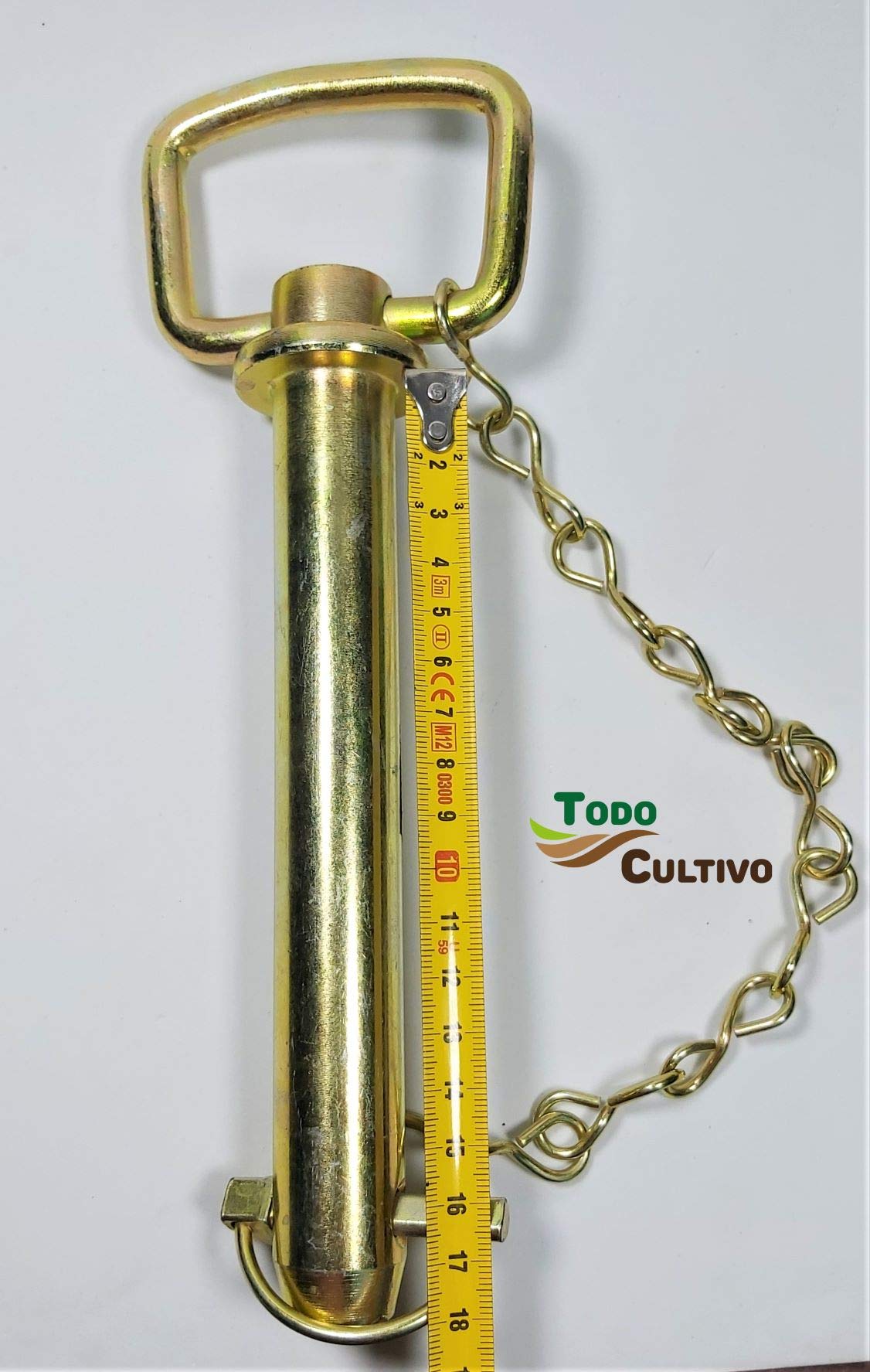 Bulón 25 mm.de asa y Cadena para Tractores o maquinaria Pesada con Remolque. DIN 10.8