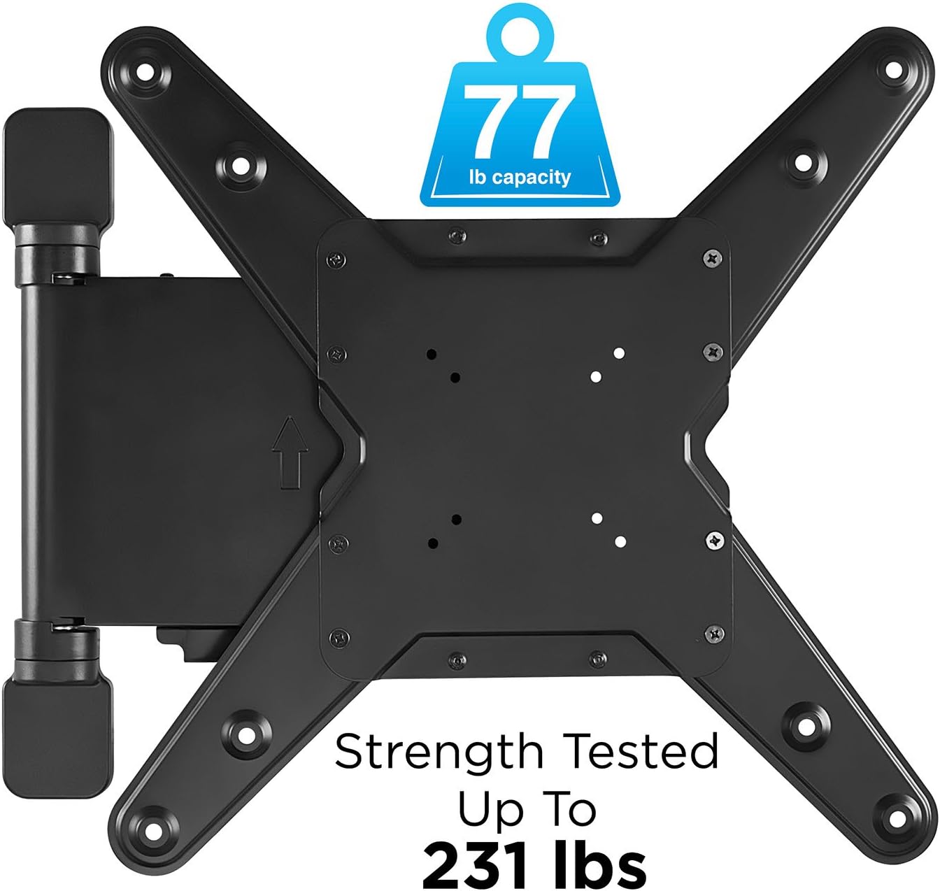 Exclusive Discount 90% Price Mount-It! Motorized TV Wall Mount Bracket with Full Motion Swing Out and Swivel Articulating Arm for 32-55 Flat Screen Displays with VESA 75 to 400, 77 Lbs with 12 Extension