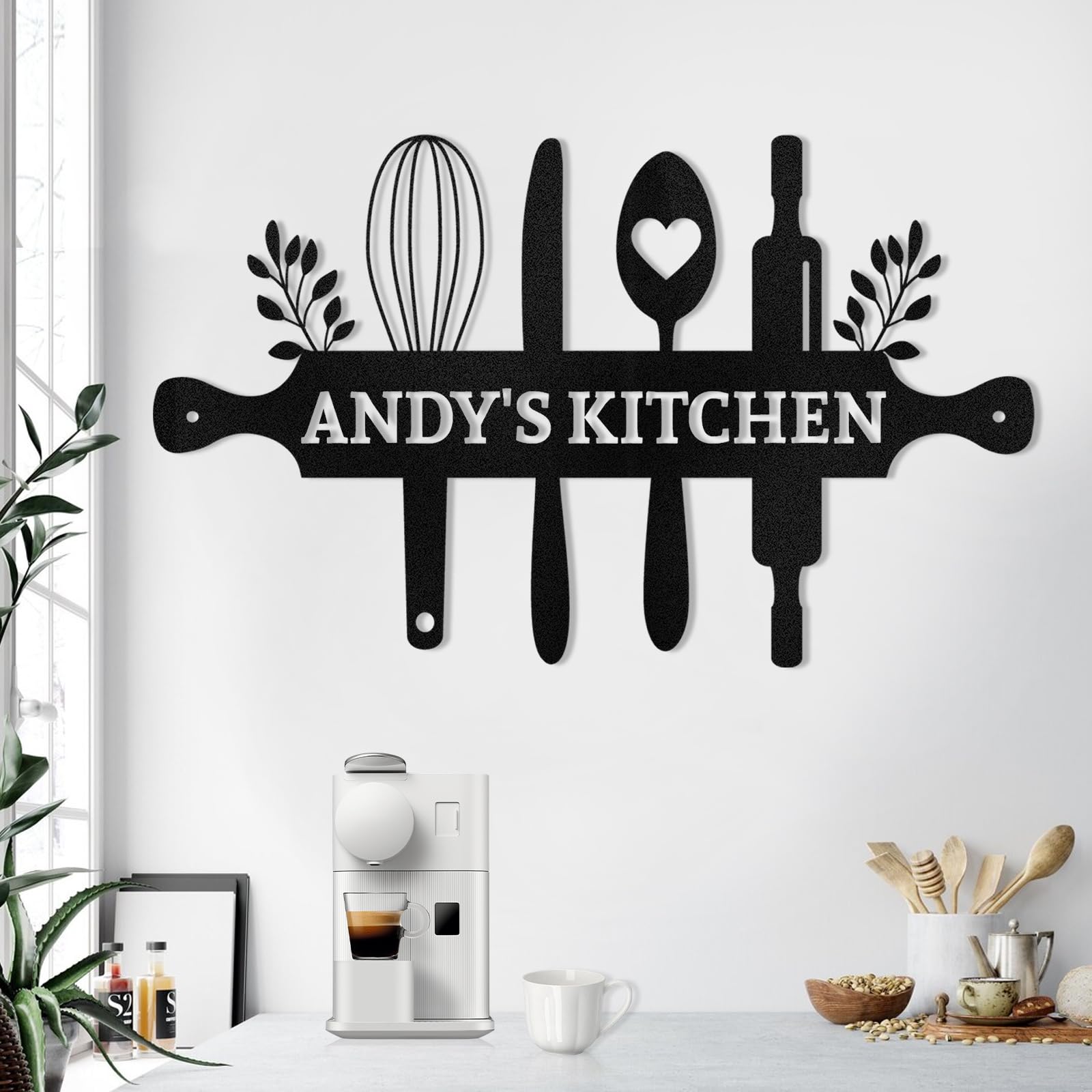 Custom Kitchen Metal Sign, Personalized Kitchen Signs Wall Decor, Rustic Metal Kitchen Decor Sign, Custom Hanging Wall Art Decor, Country Kitchen