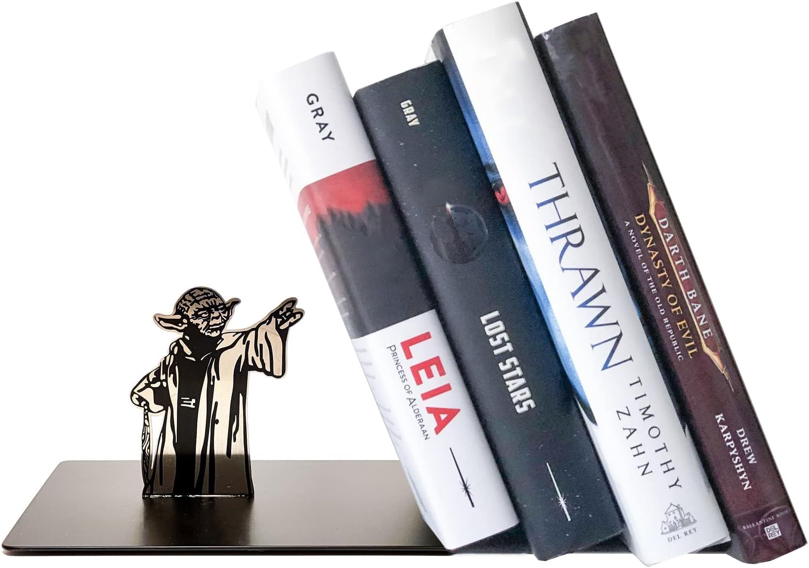 LAIX Master Yoda Force Metal Bookend, Double-Sided Printing Yoda Pattern, Creative Gift for Star War Lovers