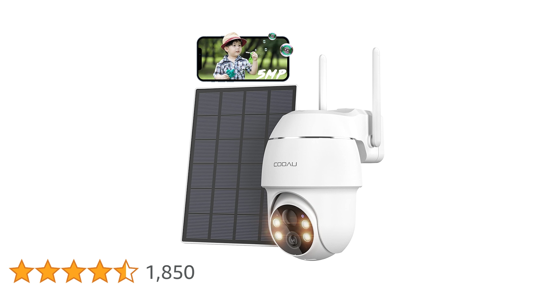 新品未開封 ソーラー式 COOAU 防犯カメラ AR-W606 500万画素 Amazon.co.jp: 【進化500万超高画素・天井/壁両用防犯カメラ