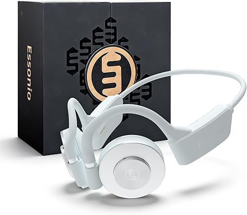 Miniatura 9 de Essonio Auriculares de oído abierto - Auriculares inalámbricos Bluetooth de conducción de aire ultra profundos de 3 niveles de graves ultraanchos