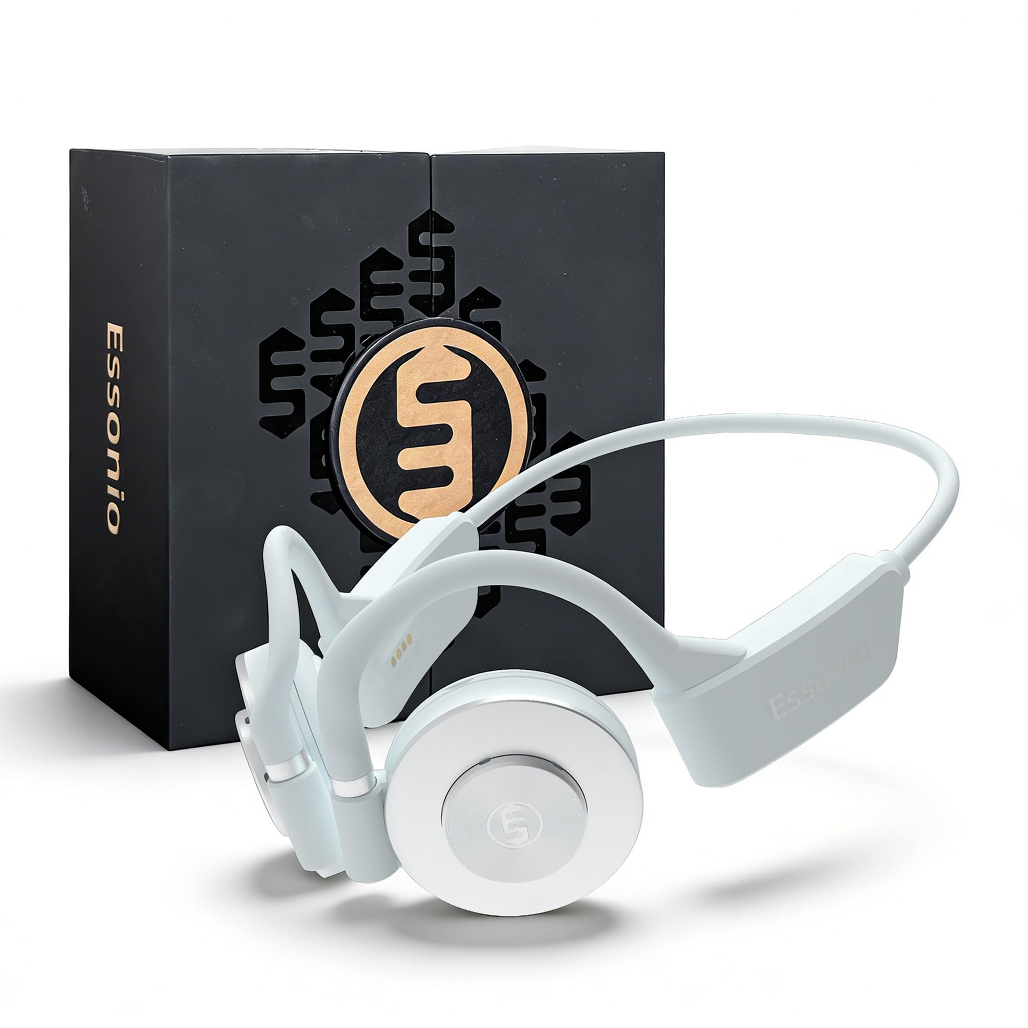 Open Ear Headphones Wireless Bluetooth Air Conduction Headphones,3-Level Deep Bass Ultra-Wideband ANC 55g LightFit 20H Play Multi-Point Connect Clear Call IPX5 Waterproof for Sports Work Black-image-32
