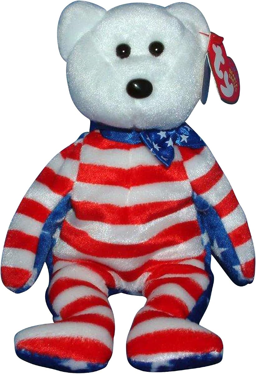 Ty Beanie Babies - Liberty the White Teddy Bear (USA Exclusive)