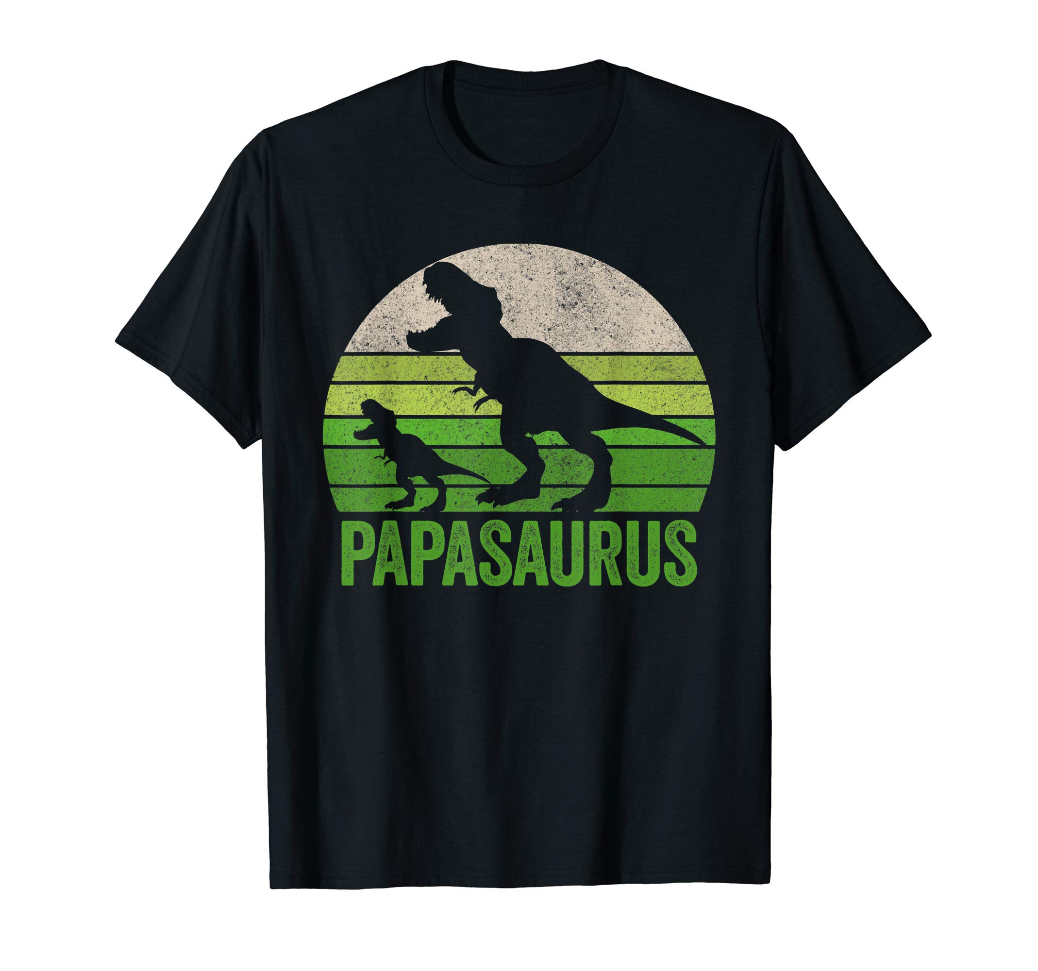Vintage Papasaurus Dad Apparel, Funny Papa Two Dinosaurs T-Shirt