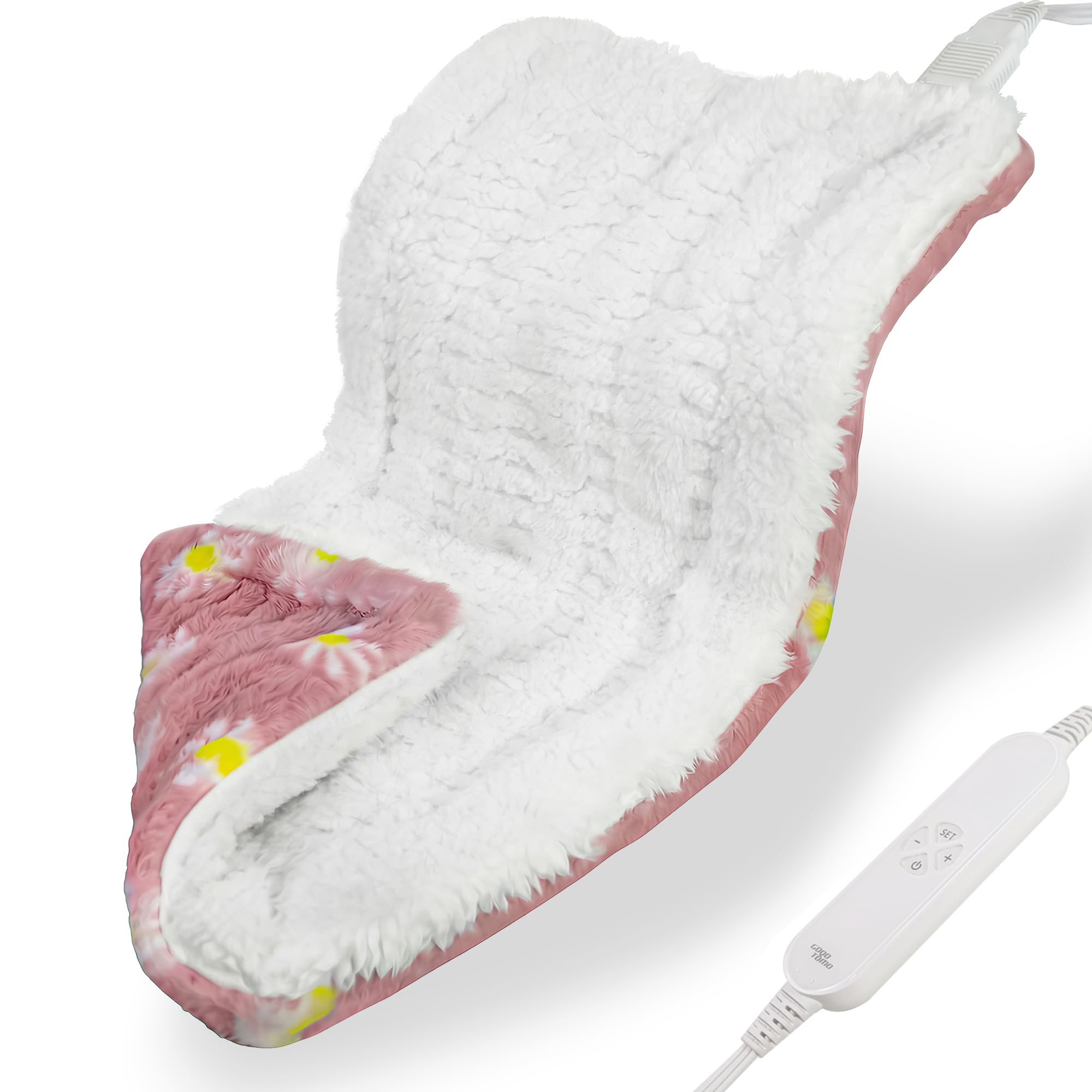 GOQO TOMO 12x24 Inch Pink Floral Heating Pad
