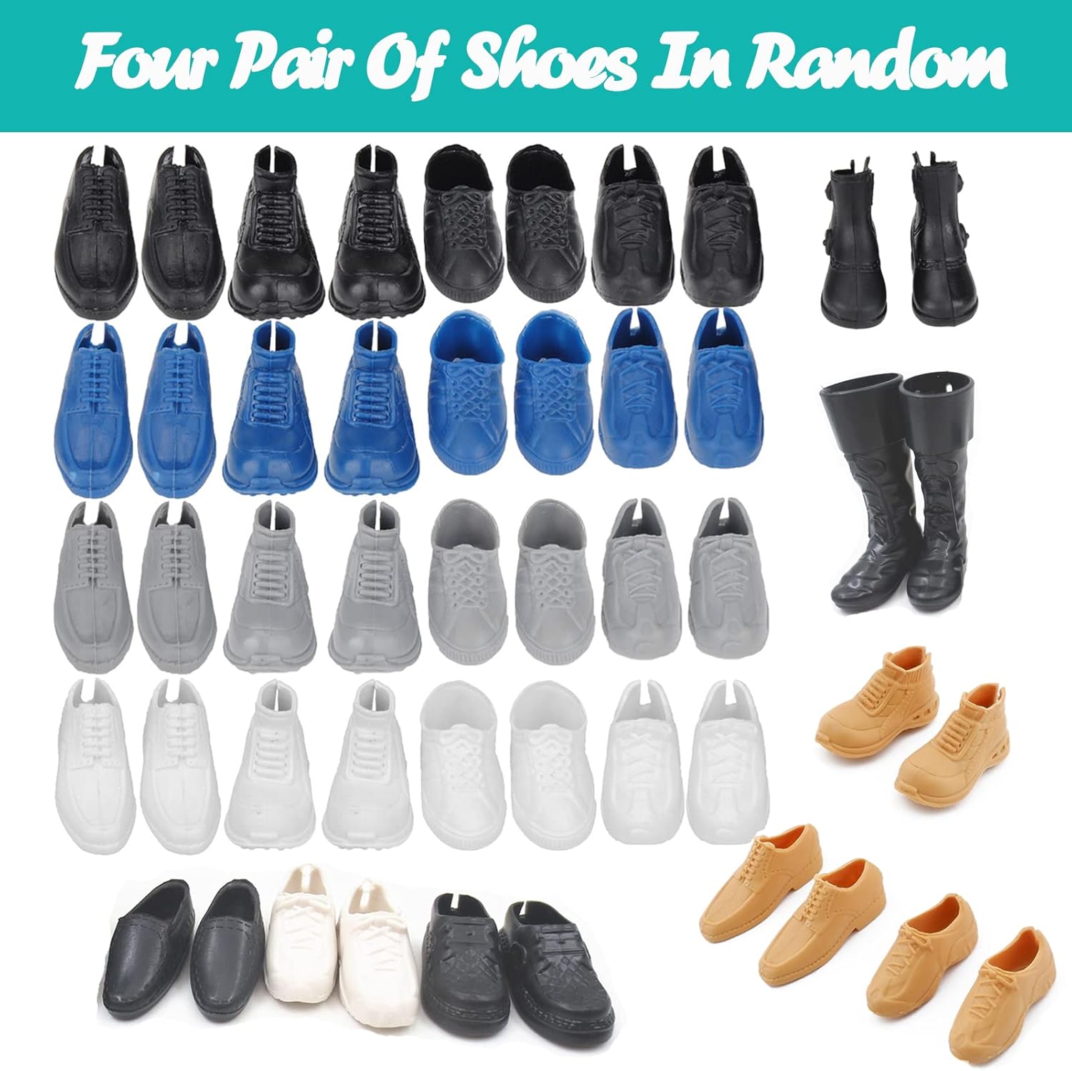 19 PCS Doll Clothes for Dolls Including Handmade 1 Suit 5 Tops 5 Pants Casual Wear 2 Beach Pants 4 Pair of Shoes 1 Glasses 1 Surfboard for 11.5 Inch Boy Dolls Outfits for Boyfriend Doll in Random