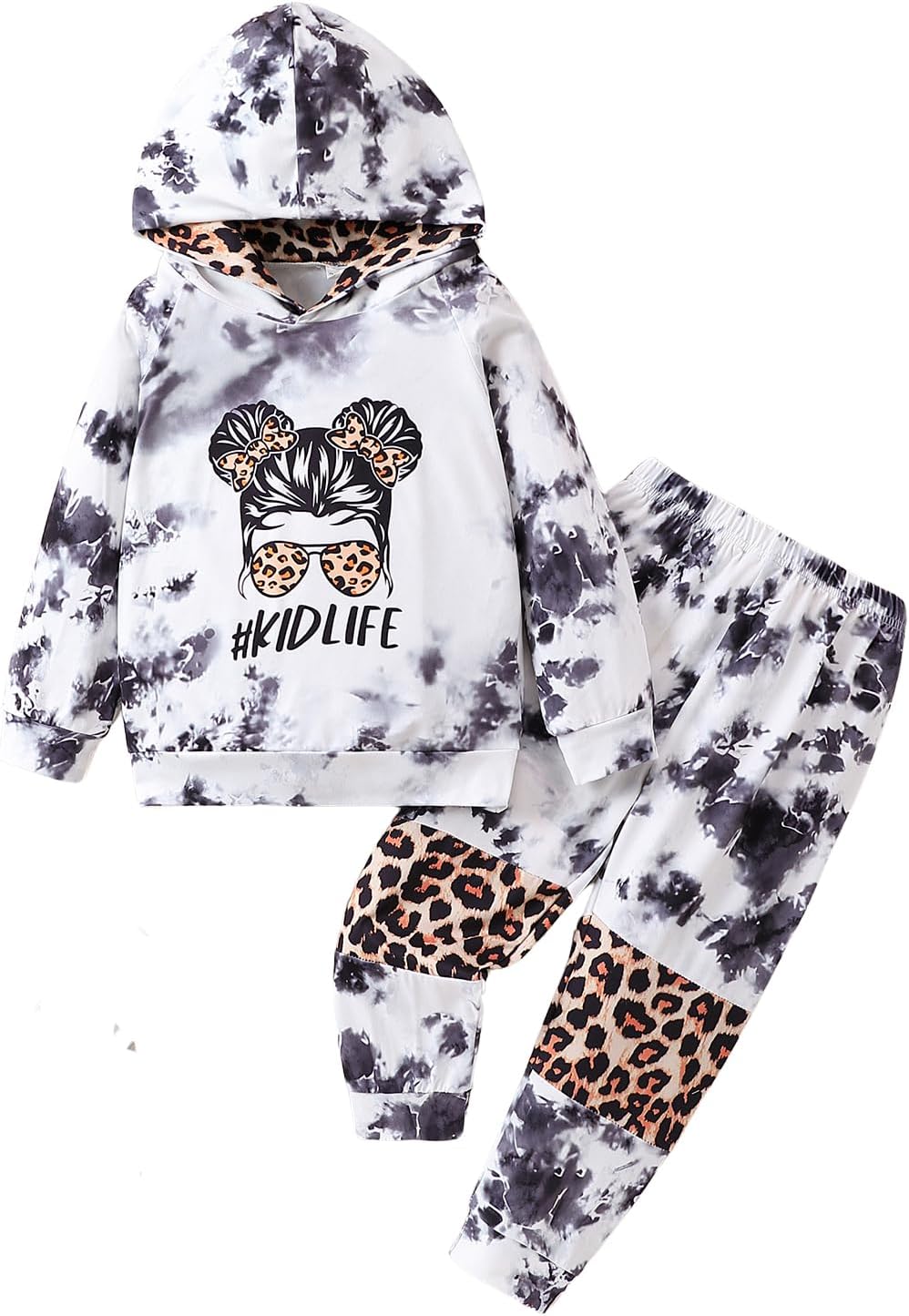 Kid Toddler Girl Clothes – Tie Dye Hoodie Sweatshirt Girl Outfits Pullover Jogger Hooded Sweatpant Set