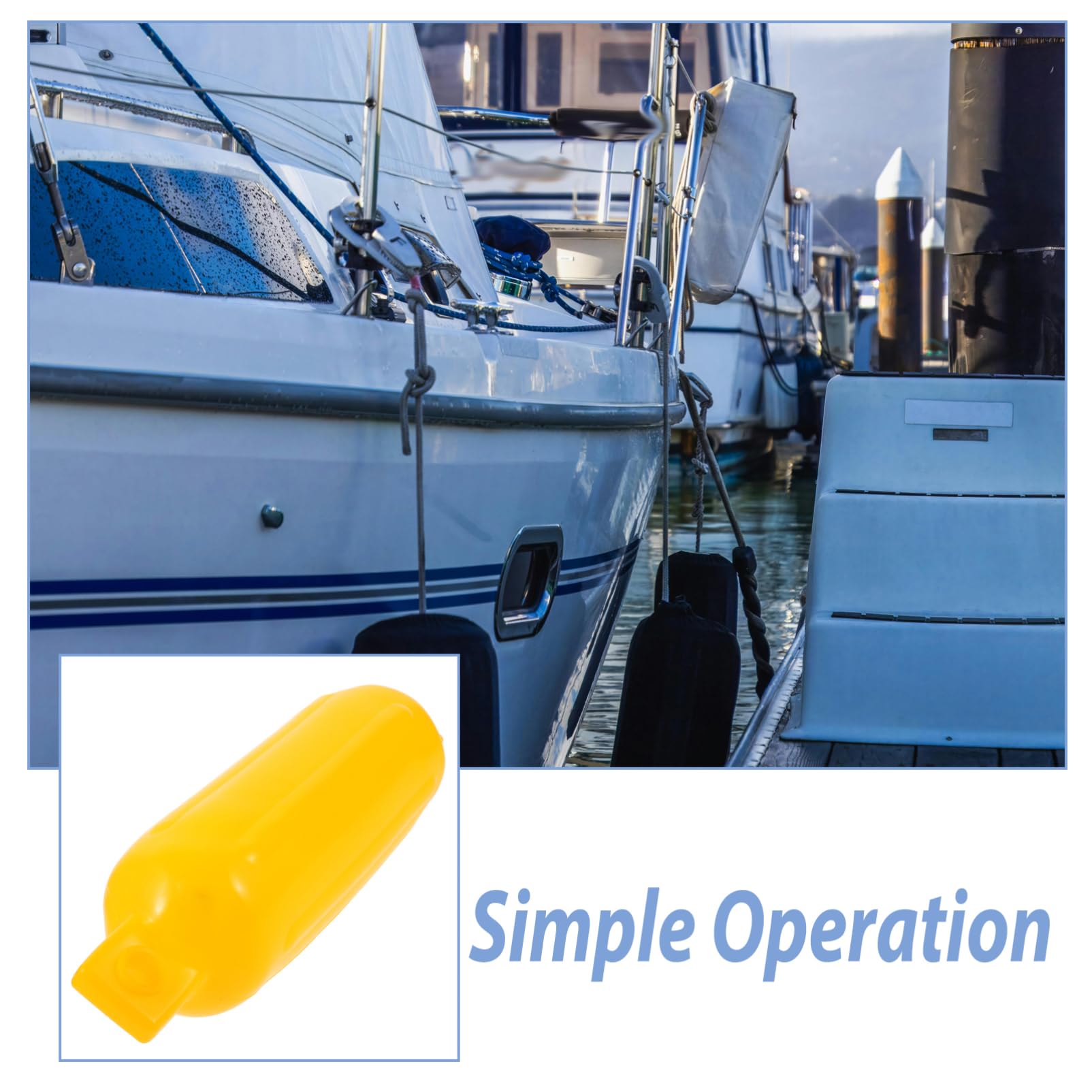 Toyvian Parabordo Gonfiabile per Yacht in PVC, Protezione Attracco Giallo