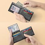 Zitahli Portefeuille pour hommes 12 Porte carte Slim RFID Cuir 2 ID Porte-fenêtre pour hommes avec boîte cadeau