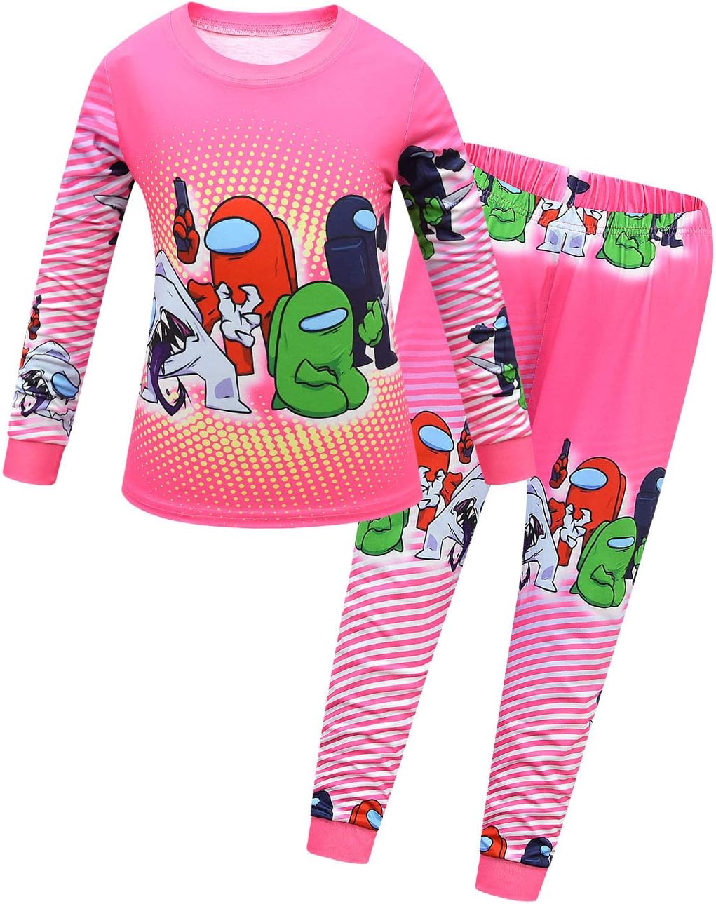 Among Us Pajamas for Boys, Christmas Pajamas Sleepwear Clotheslovty 2 Piece Game Sleepwear Pajama Set