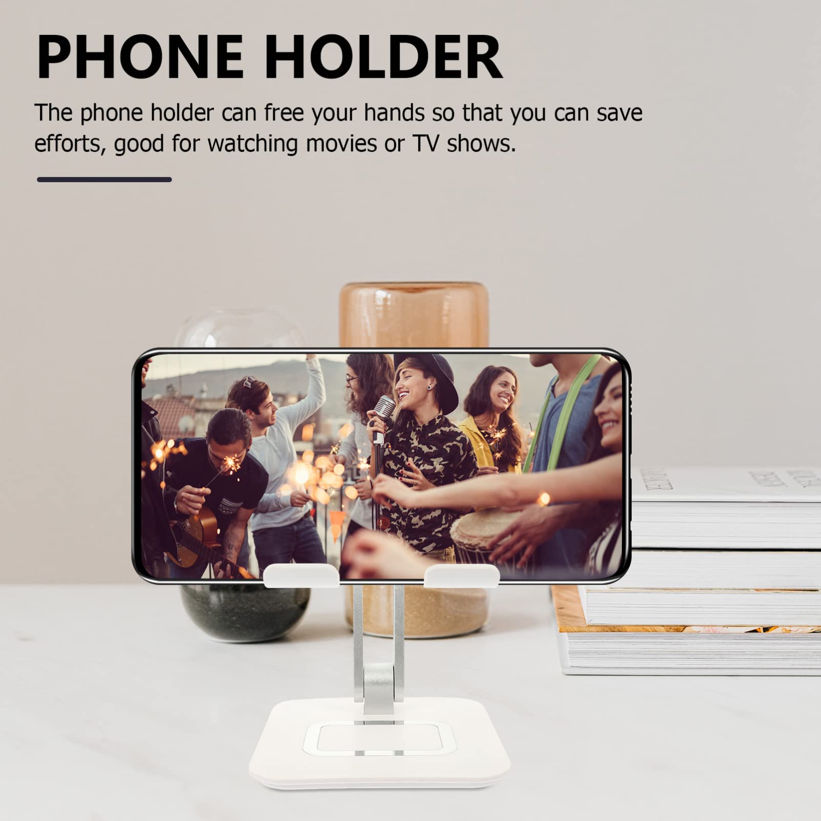 Hemobllo Per Telefono Scrivania Regolabile Stand Per Smartphone e Tablet Compatibile Dispositivi Design