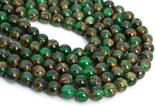 Miniatura 2 de Perlas de piedra de arena sintética de 0.315 in de grado AAA redondas con piedras sueltas de 15.7 in, cuentas, joyería, manualidades, arte y costura