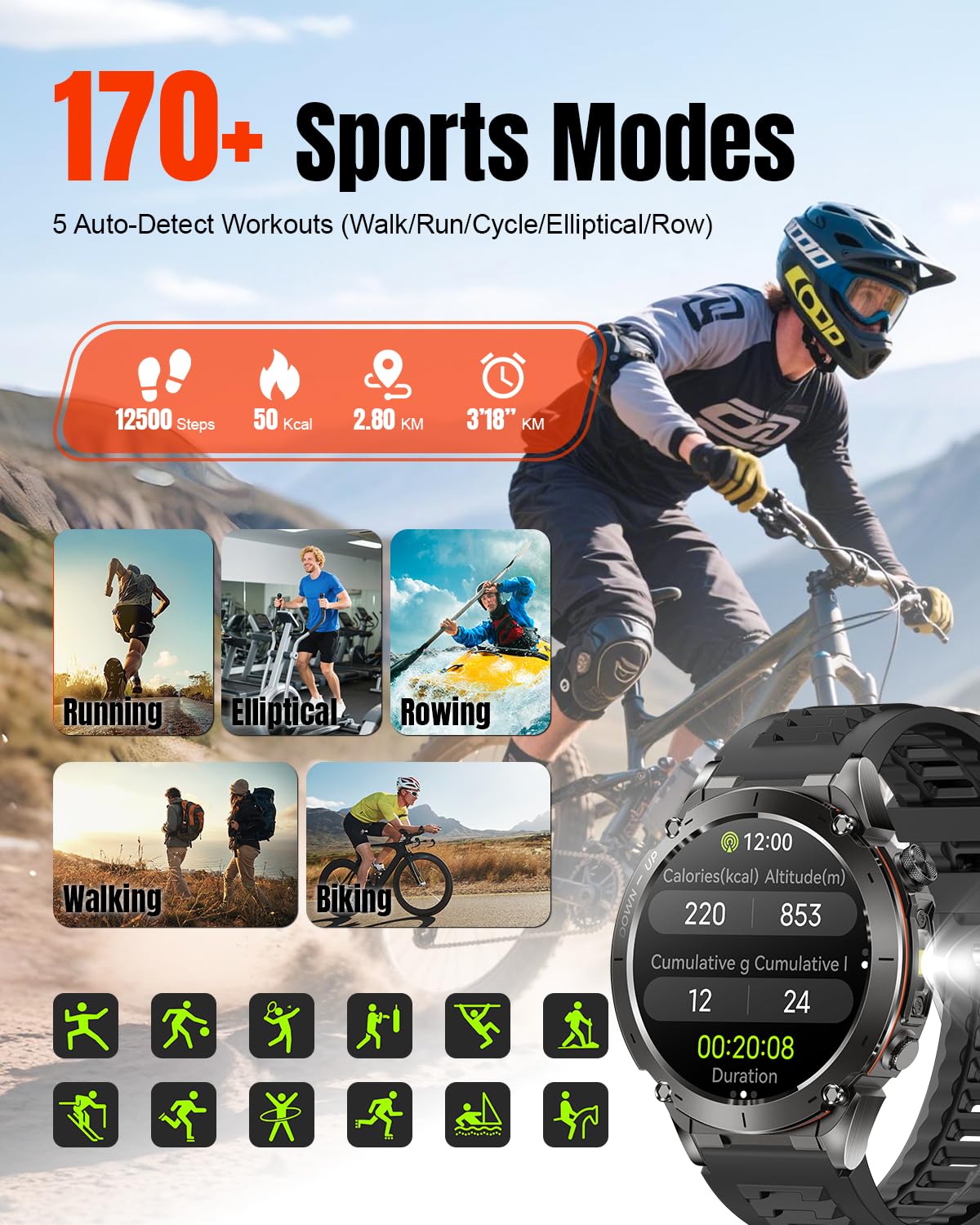 TERRAX Smartwatch Damski