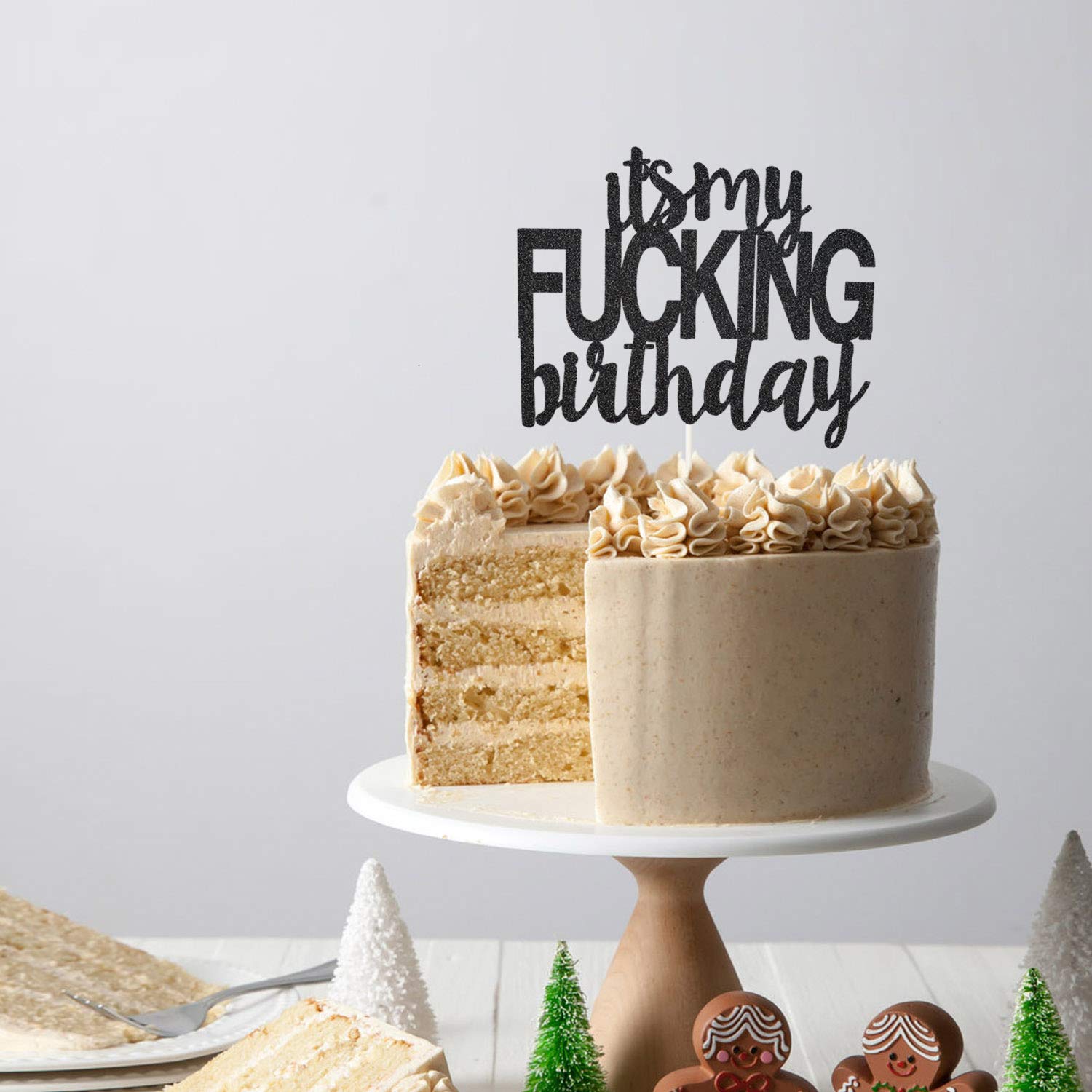 Tortenaufsatz 'It’s Me Hi Happy Birthday' – Doppelseitig Glitzernd, Für Taylor Swift-Fans