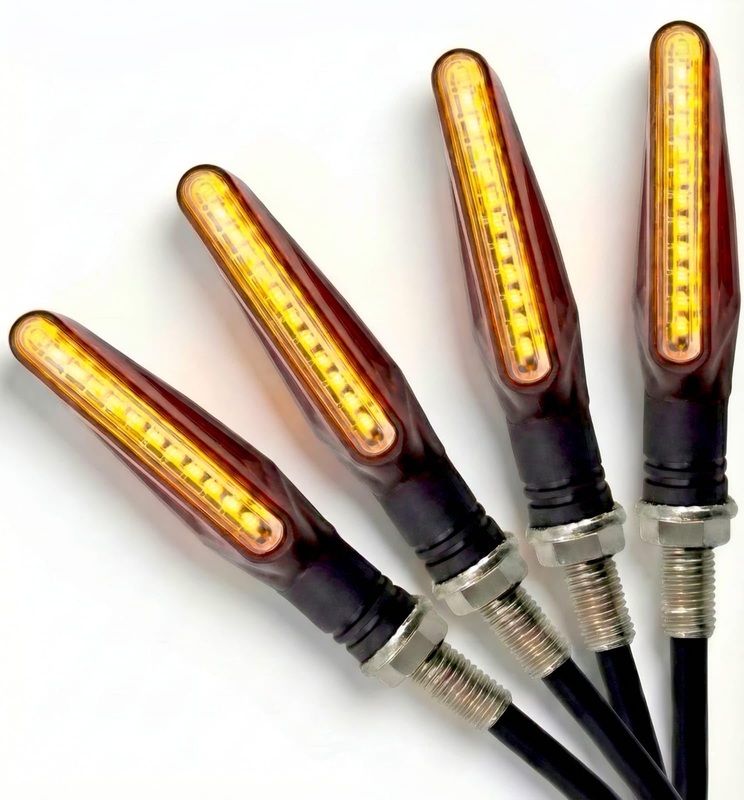 MAURIZEN LED Indicator Light Compatible for KTM | YAMAHA | BAJAJ | HONDA | Universal for All Bikes Motorcycle Turn Signal Amber (Pack of 4)-picture-38