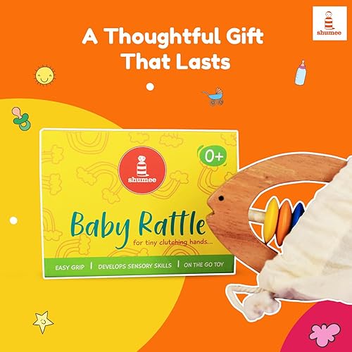 Miniatura 5 de Shumee Anillos y mordedores de madera para bebés  Juguete sensorial  100% seguro, natural y ecológico  Más de 6 meses