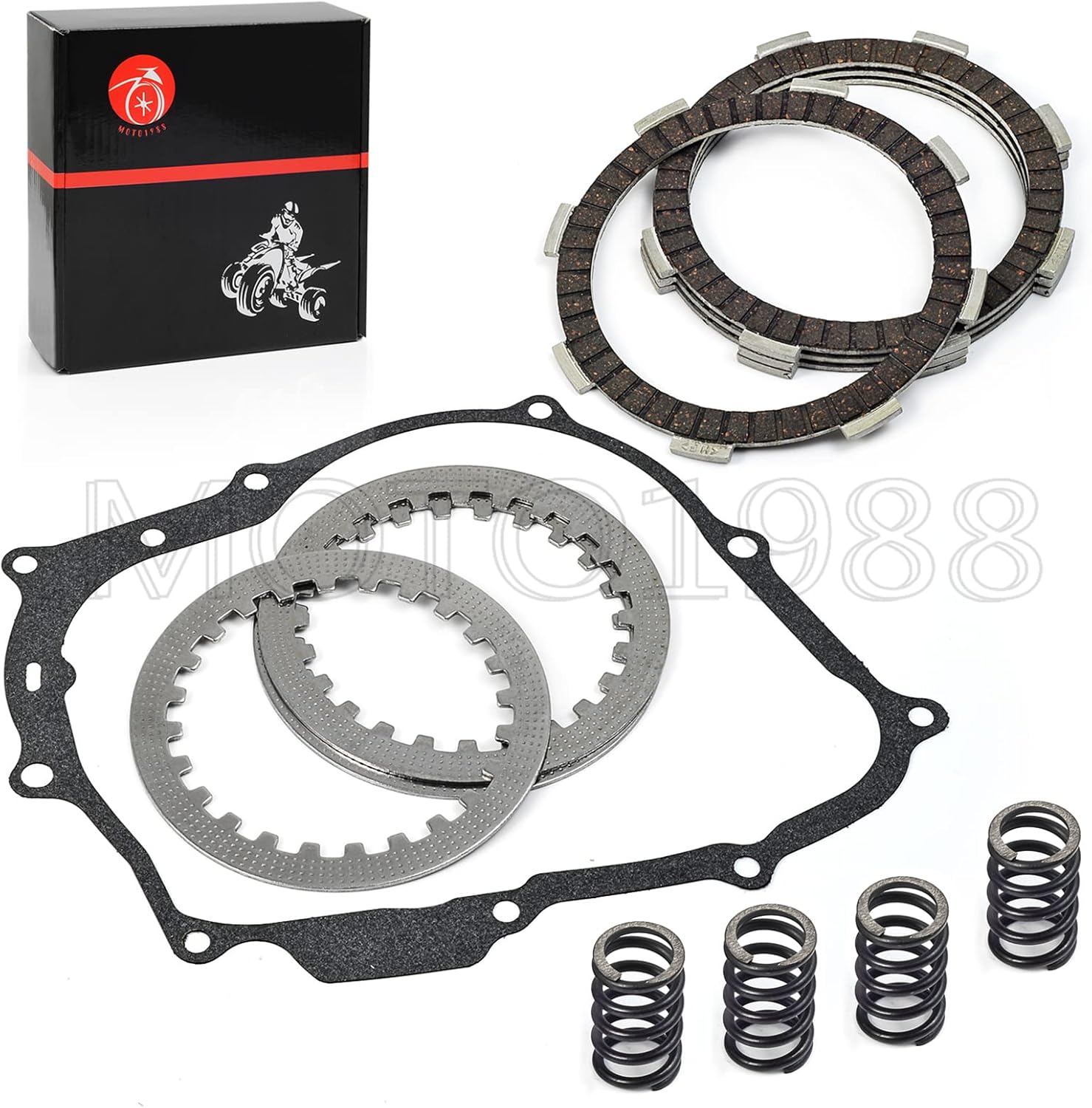 MOTO1988 Heavy Duty Clutch Friction Plates Kit Springs & Gasket for Honda XR100R XR80R CRF100F CRF80F 1987-2013