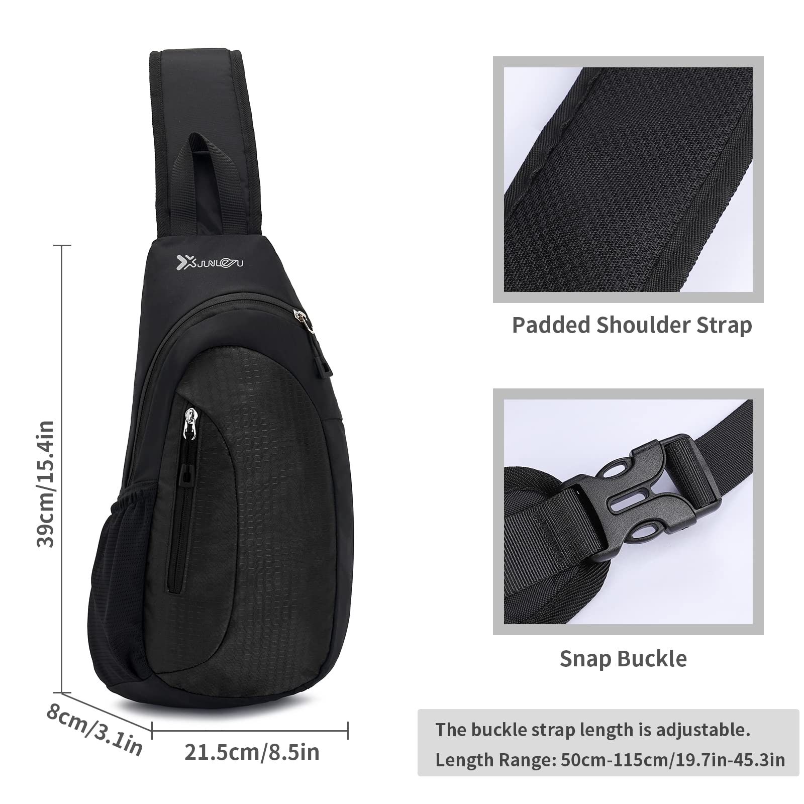 Larkumio Borsa Zaino Marsupio Impermeabile Borsello Uomo Tracolla Borsa A Tracolla di Grande capacità per Viaggio Ciclismo Sport