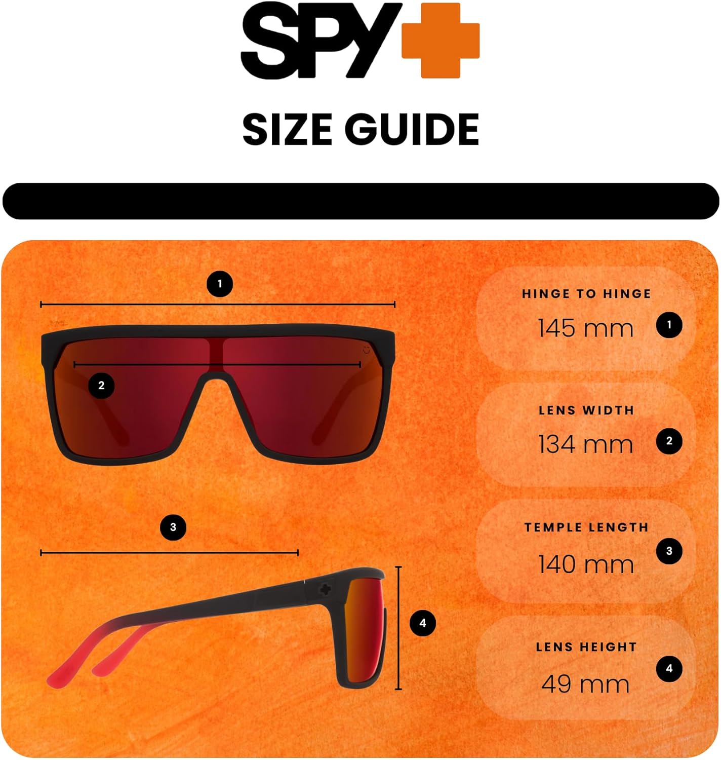 Spy FLYNN Square Sunglasses for Men +BUNDLE with ACCESSORY EYEWEAR KIT