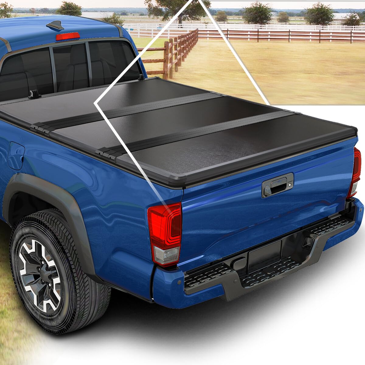 tundra 1枚 Amazon.com: FRP 硬三折卡車床酒桶蓋相容於07-21 Toyota Tundra 6.5