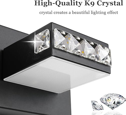 Miniatura 4 de Lámparas LED para tocador de baño, latón oscuro, luz blanca de 18 W, 4000 K, moderno espejo de tocador de baño, accesorios de luces delanteras (3