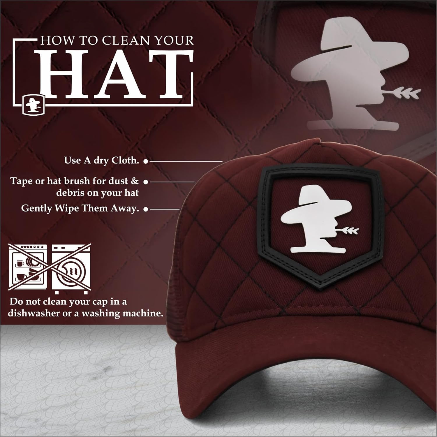 Sacudido's | Logo Fire | Changes Color in the heat Trucker Cap, Agribusiness Ranch Hat Farm Cap Adjustable for Men Women (US, Alpha, One Size, Burgundy)