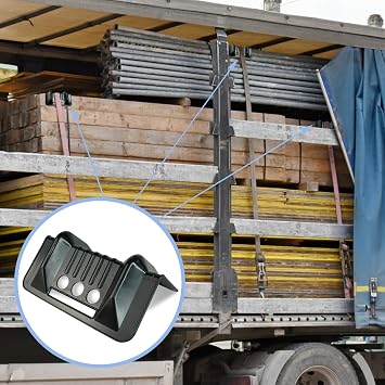 JUCHEN 30Packs Flatbed Edge Protector, Cargo Corner Protector, Protects Cargo Edges from Wear & Tear(Black)