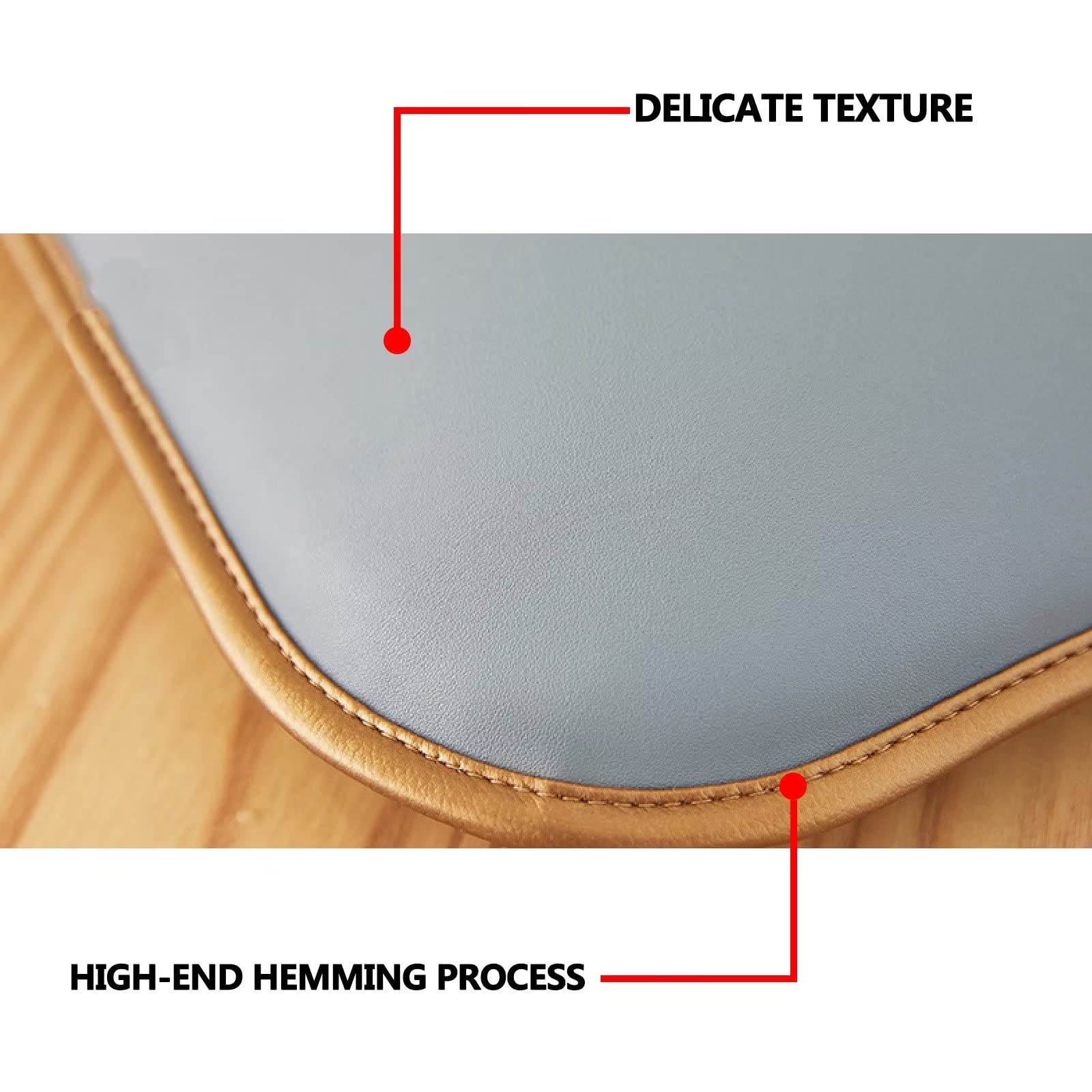 Coussin Chaise Rond 40cm Déhoussable - Simili Cuir Imperméable - Mousse Mémoire Forme - Antidérapant