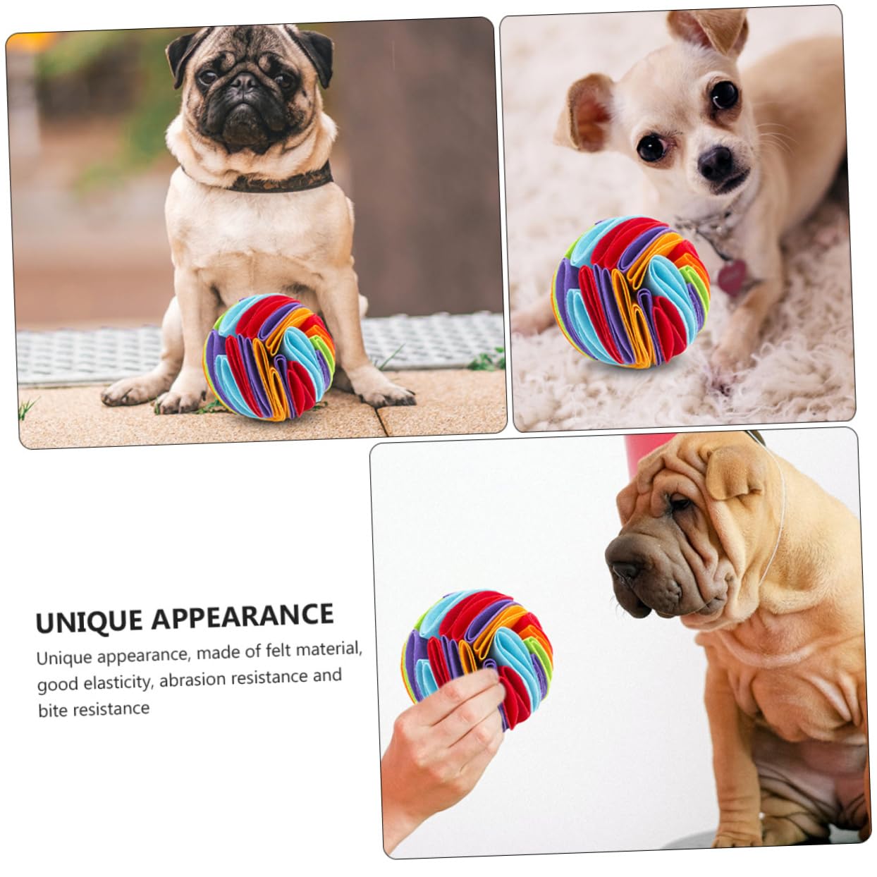 Angoily 3stücke Pet Sniff Toy Für Hunde Interaktives Kauspielzeug Bunten Farben Zum Füttern Und Spielen Unterstützt Die Zahnpflege Und Ist Langlebig Und Leicht Zu Reinigen