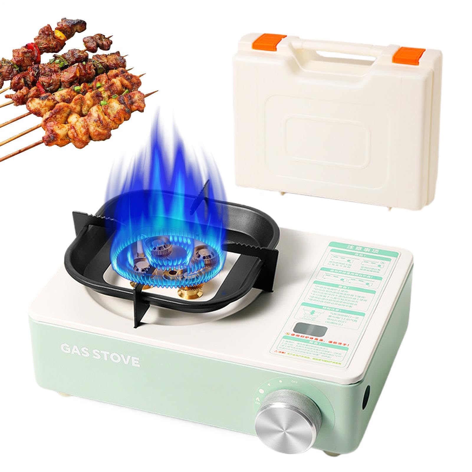 Estufa Camping Utensilios de Cocina Ajustables Talla L | Estufa Camping Portátil Para Parrilla, Tailgating, Barbacoa, Viaje En Autocaravana, Viaje, Pícnic, Senderismo Y Montañismo