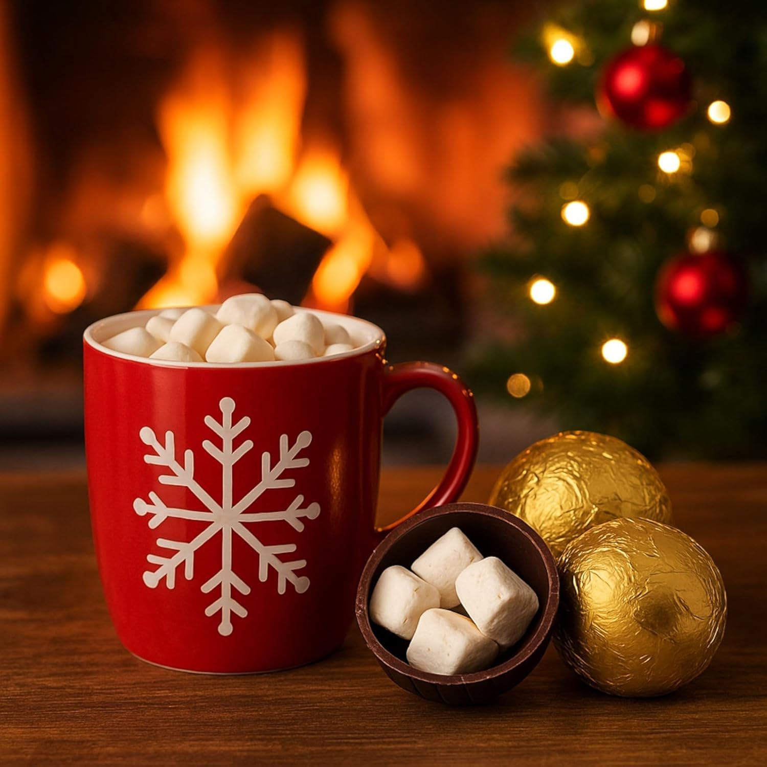 Bolas de Chocolate Caliente Belga con Nubes Pack XXL 12 Bombas Premium Malvaviscos Chocolate a la taza Regalo Navideño