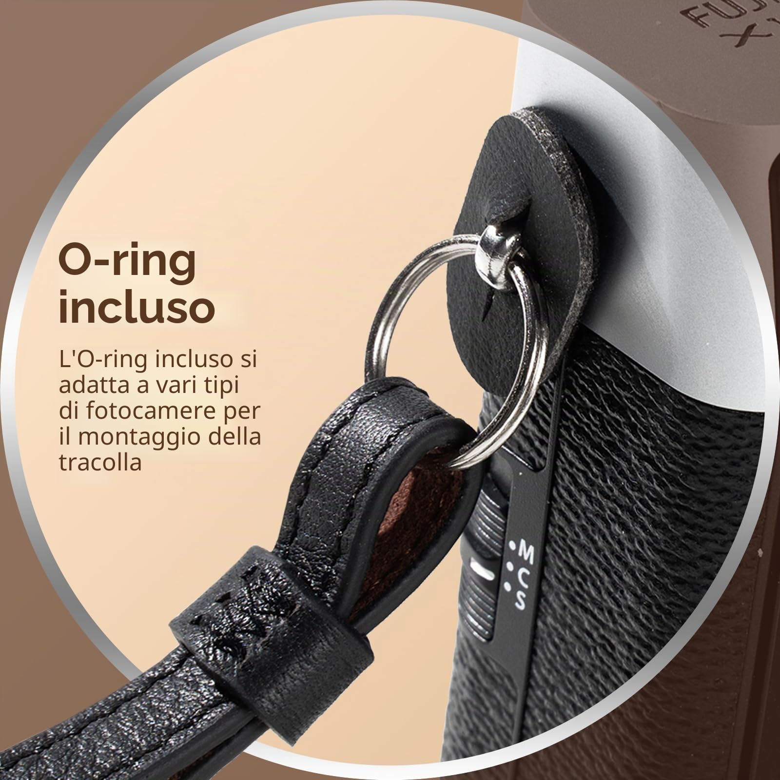 SMALLRIG Universal Leather Camera Shoulder Strap for DSLR Camera, Adjustable 100 to 110cm (39 to 43in), Max Load 10kg (22lb), Ergonomic Shoulder Support for Travel/Vlogging (Black) -5208