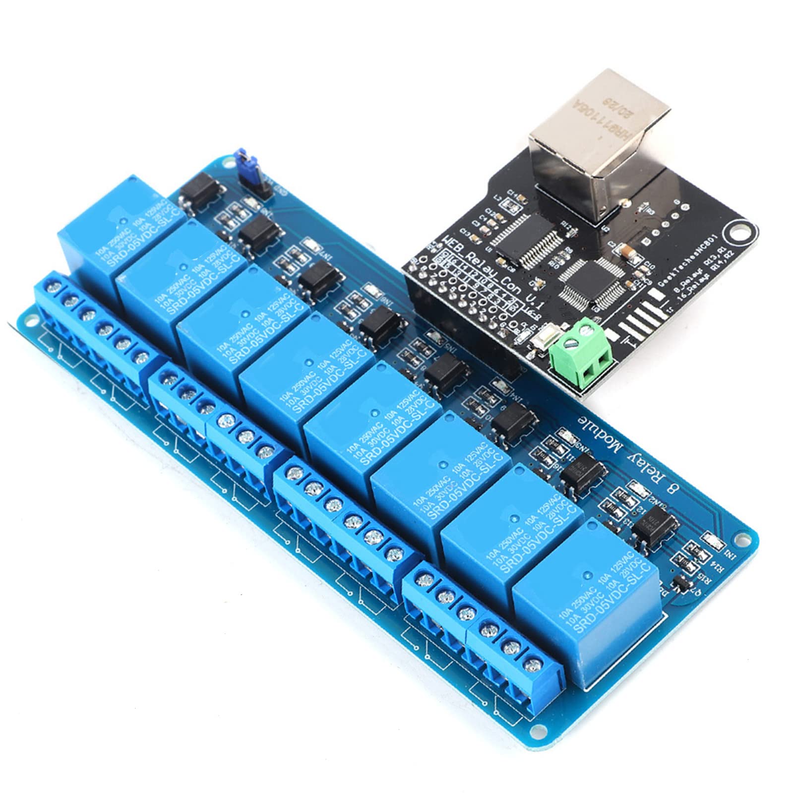Modulo di controllo Ethernet Rete LAN WAN Server WEB Relè a 8 canali Controllo remoto per luci di ufficio domestico Aria condizionata Frigorifero
