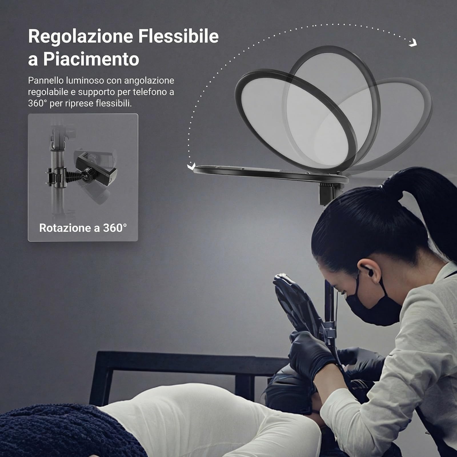 NEEWER BASICS Ring Light 10" con Treppiede 63”/Porta Telefono/Telecomando Compatibile con iPhone, Luce LED Bicolore Edge Lit a Schermo Intero 15W CRI95+ per Riprese Video Selfie Streaming Trucco, R10L