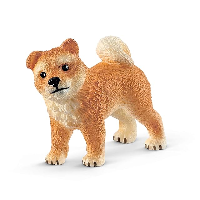 Foto 4 de 5 de Schleich 42479 Farm World Play Set - Madre y Cachorro de Shiba Inu, Juguetes a Partir de 3 años