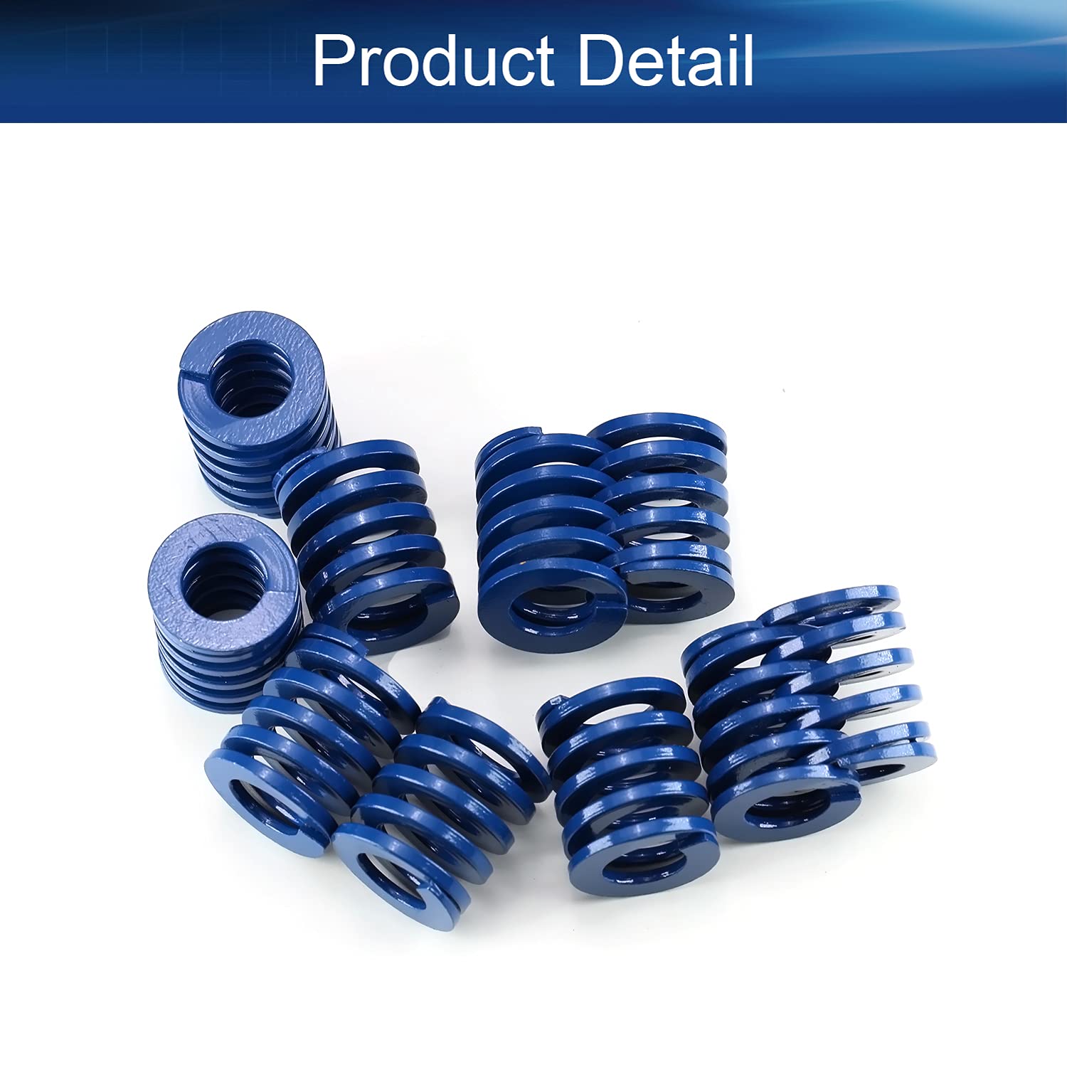 0.7" OD 0.79" Long Spring Steel Spiral Stamping Light Load Compression Mould Die Spring Blue 10Pcs