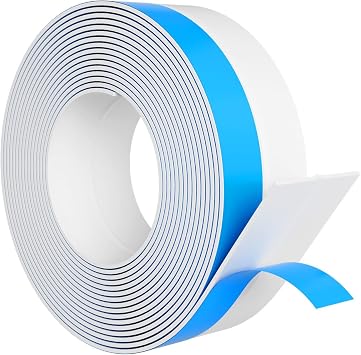 Weather Stripping Door Seal, 20 Ft Shower Door Seal, White, 1 in