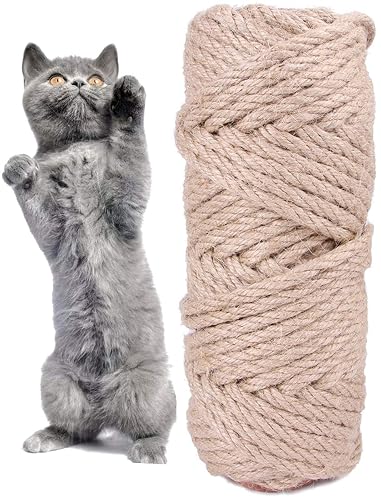 Cuerda Rascador para Gatos 4mm/6mm, Recambio para el árbol del Gato, Cuerda para Arañar el Gato, Maceta