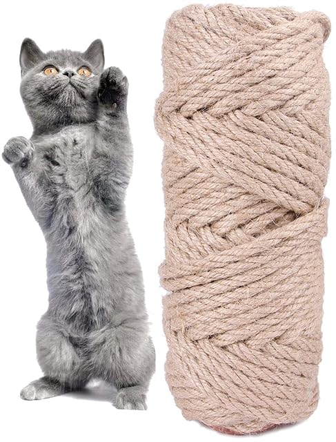Cuerda Rascador para Gatos 4mm/6mm, Recambio para el árbol del Gato, Cuerda para Arañar el Gato, Maceta