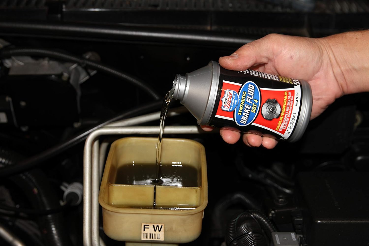 Lucas Oil 10827 Synthetic Brake Fluid DOT 4 - 12 Ounce (Pack of 12)