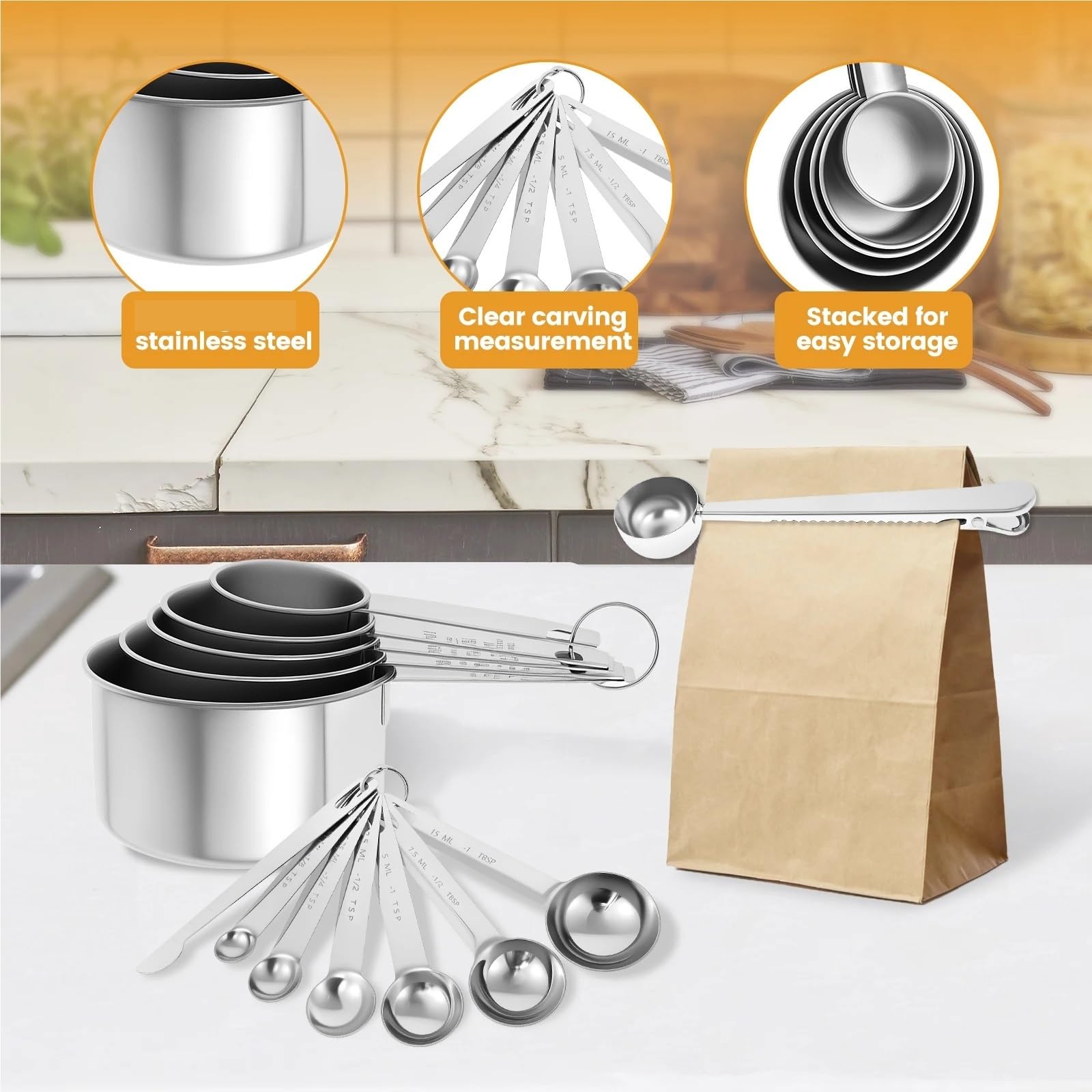 26 Uds cuchara medidora de cocina tazas medidoras herramientas medición