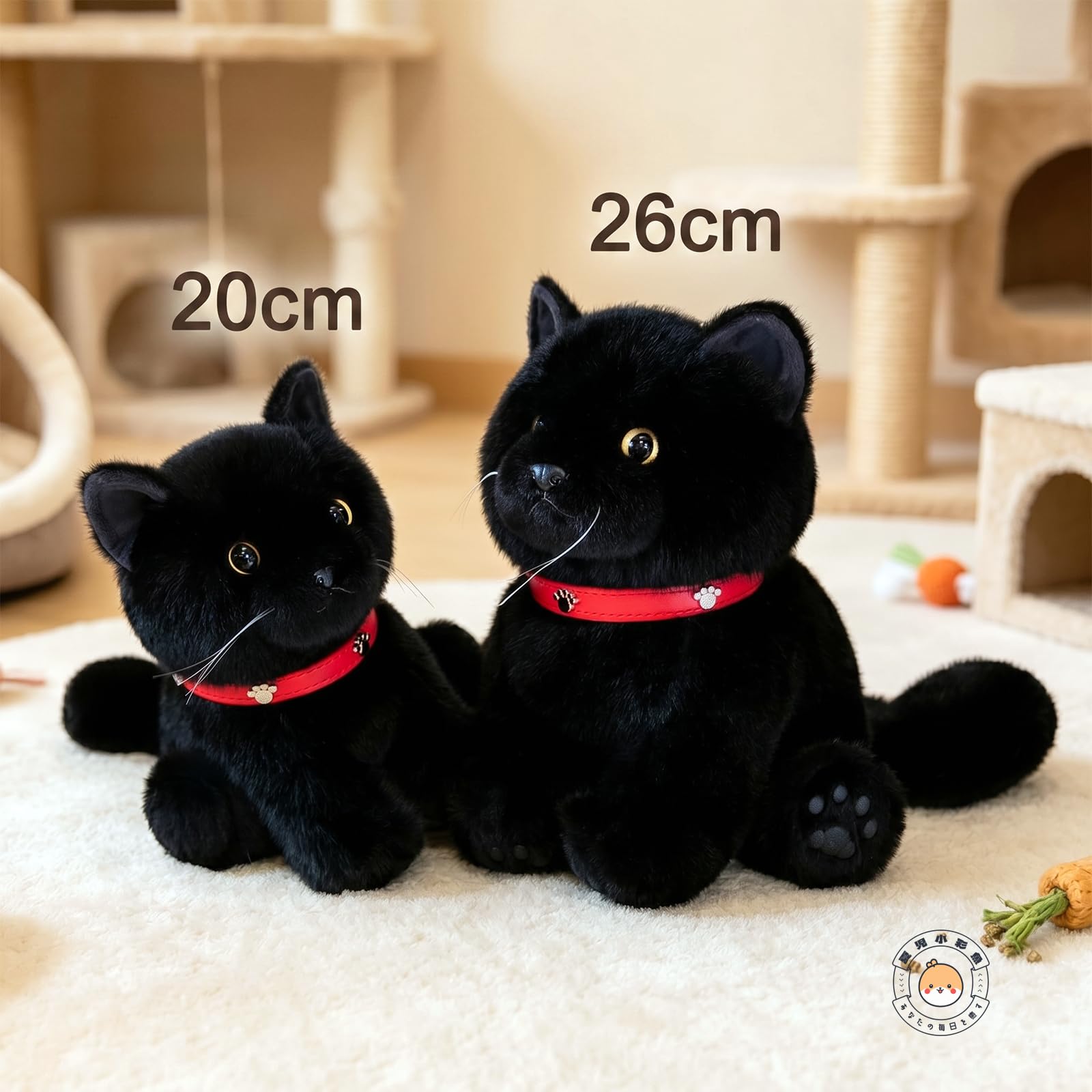Amazon.co.jp: 猫 ぬいぐるみ 黒猫 ねこ リアル 癒やし 本物そっくり