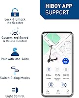 Vista 7 de Hiboy KS4 Pro Electric Scooter, 500W Motor (750W Peak), 10" Honeycomb Tires, Up to 25 Miles Range, 19 MPH Foldable Electric Scooter for Adults with