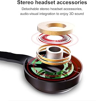 VR Goggles for PC, VR Headset for iPhone/Smartphone, VR Head-Mounted Display, Bluetooth Connection, 3D Glasses, Ultra-Wide Angle 120°, Adjustable Focal Distance & Interpupillary Distance, Compatible